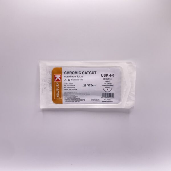 SUTURA CROM 4 0 REF U203 CURVA