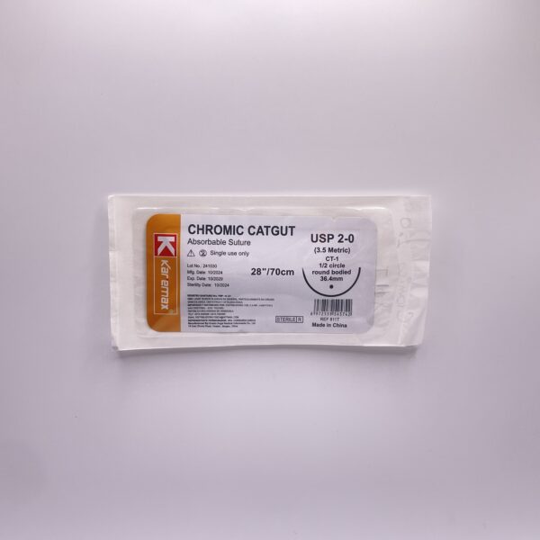 SUTURA CROMICO 2 0 REF DT 811 DEMETECH CURVA NO CORTANTE