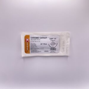 SUTURA CROMICO 3 0 REF 810T AMARILLO CURVA NO CORTANTE