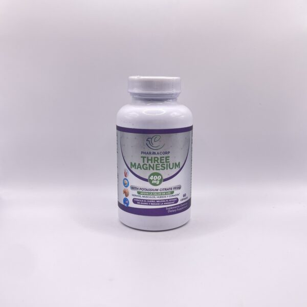 THREE MAGNESIUM 400MG X 60CAP PHARMACORP
